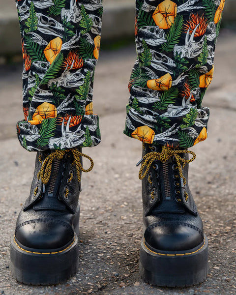 Rebel Romance Jurassic Jumble Stretch Dungarees