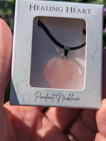 Rose Quartz Heart Pendant