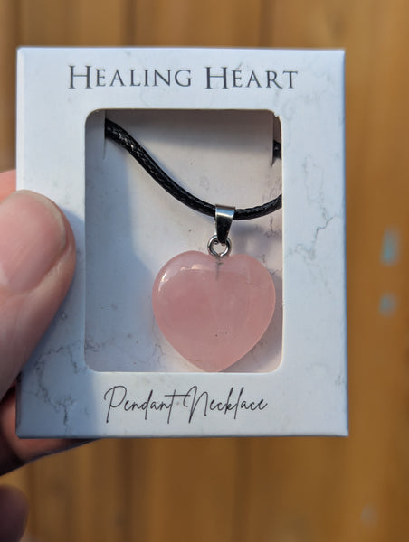Rose Quartz Heart Pendant