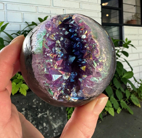 Aura Amethyst Crystal Sphere – 40-50mm | Protection, Luna by Louise, Crystal Shop UK