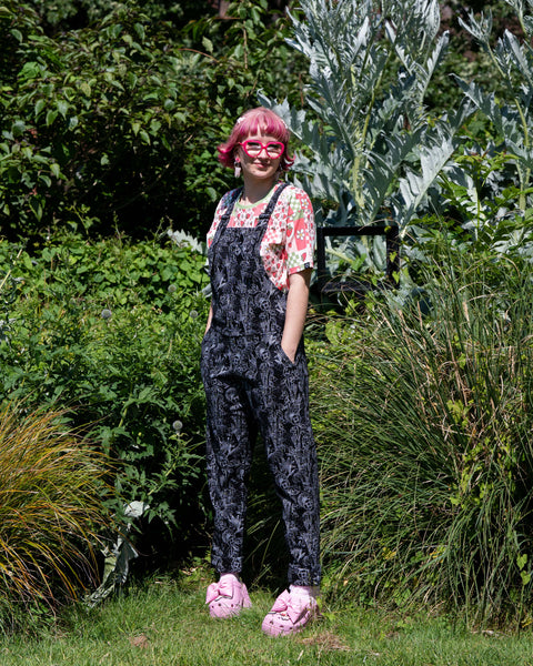 🌸🕸️Cobweb and Flowers Dungarees 🌸🕸️