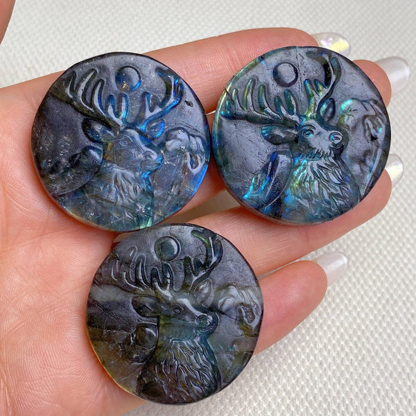 Natural Labradorite deer Healing wholesale: 2
