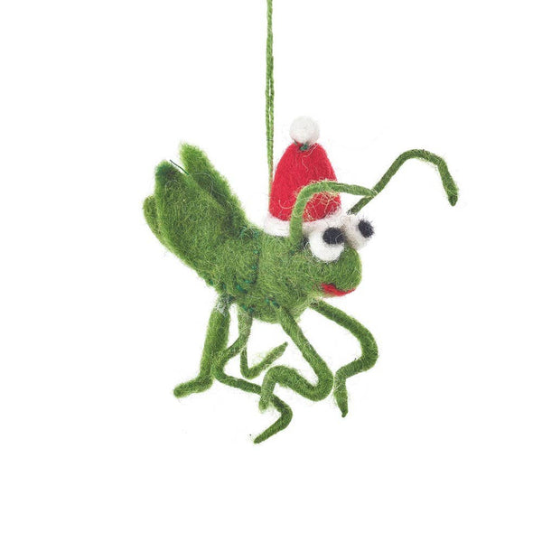Handmade Felt Biodegradable Christmas Cricket Tree Hanging