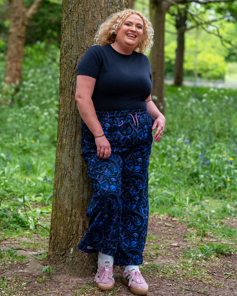 Rebel Romance Celestial Dreams Cropped Wide Leg Trousers