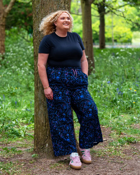 Rebel Romance Celestial Dreams Cropped Wide Leg Trousers