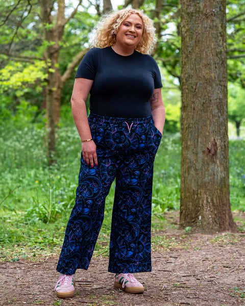 Rebel Romance Celestial Dreams Cropped Wide Leg Trousers