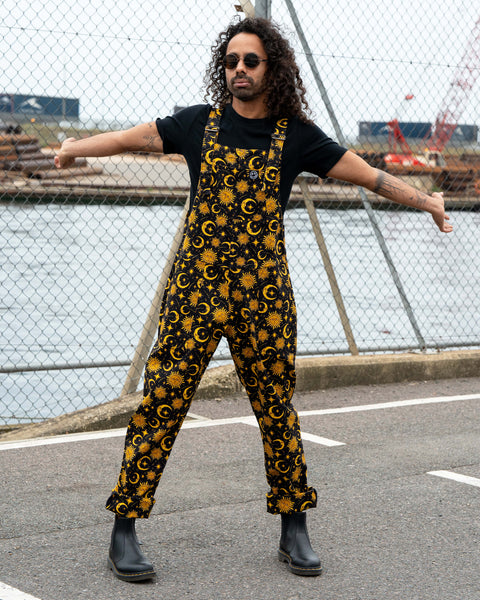 Rebel Romance Celestial Sun and Moon Stretch Dungarees