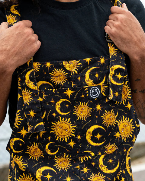 Rebel Romance Celestial Sun and Moon Stretch Dungarees