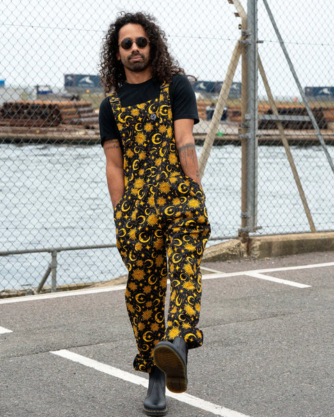 Rebel Romance Celestial Sun and Moon Stretch Dungarees