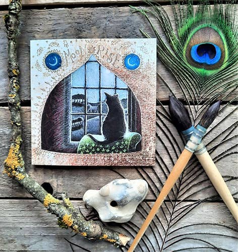Moon Rise Greetings Card