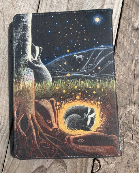 Hand Made Journals, printed in our studio in Cornwall: Badger