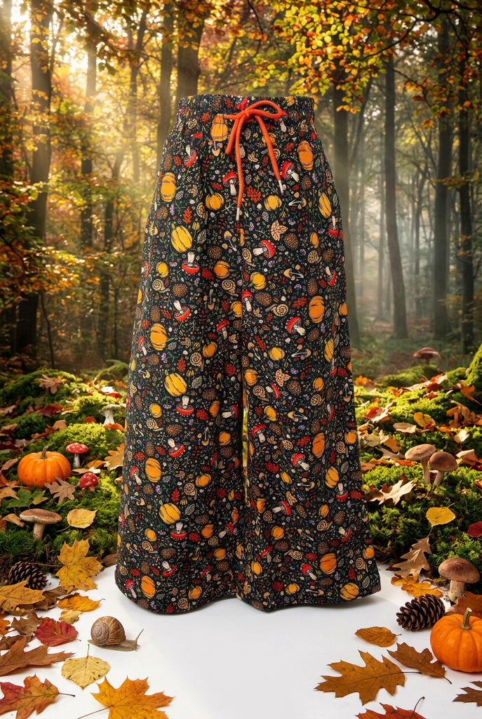Autumn Wide Leg Full Length Trousers by Rebel Romance