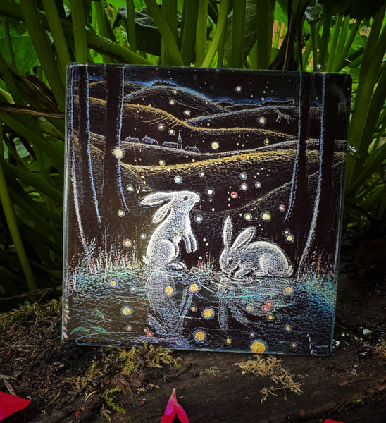 High quality Ceramic Coaster featuring Hares: All 4 designs