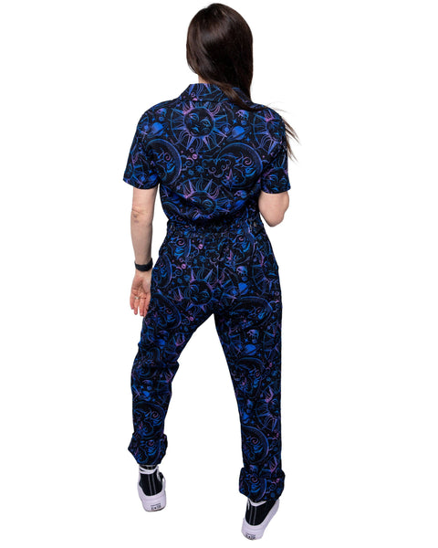 Rebel Romance Celestial Dreams Short Sleeve Boiler Suit: M