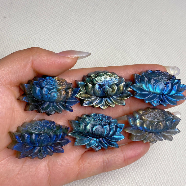 Natural Labradorite Lotus Healing wholesale: 1