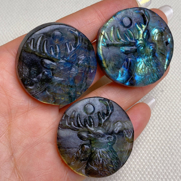 Natural Labradorite deer Healing wholesale: 2