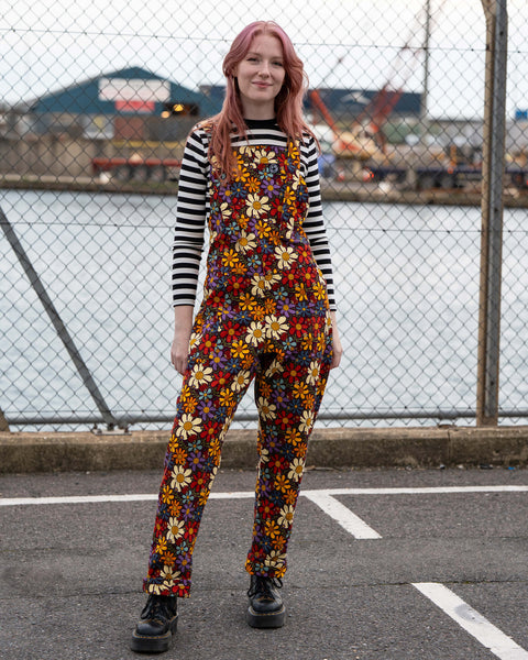 Rebel Romance Love Bugs Stretch Dungarees