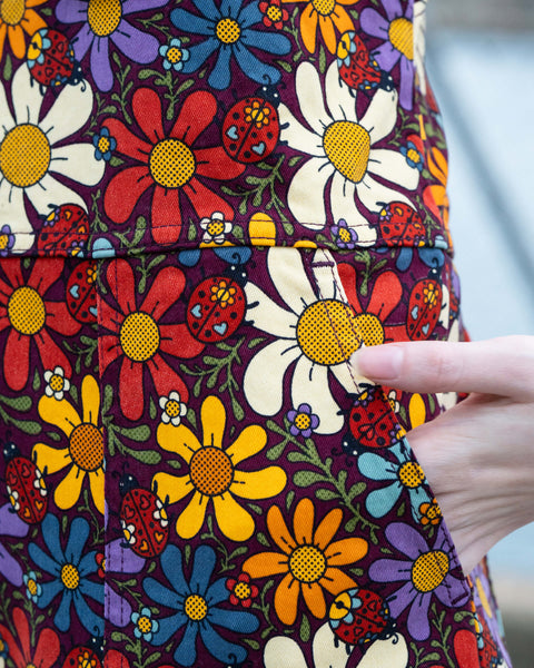 Rebel Romance Love Bugs Stretch Dungarees