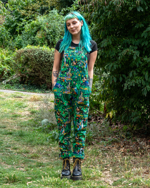 🦆Rebel Romance Pond Birds Stretch Dungarees🦆