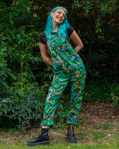 🦆Rebel Romance Pond Birds Stretch Dungarees🦆