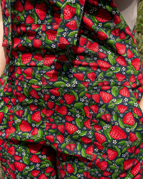 Rebel Romance Strawberry Field Stretch Dungarees