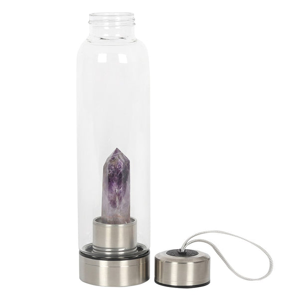 Amethyst Glass Water Bottle