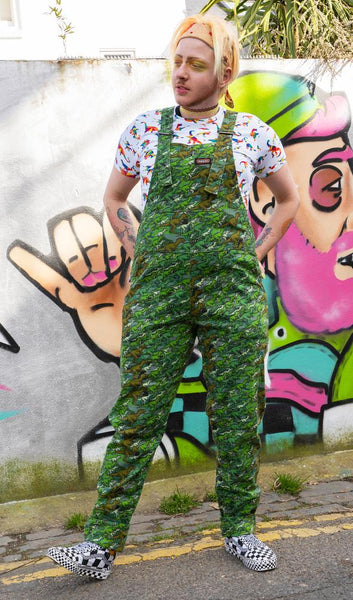 Green Camo Dinosaur Dungarees