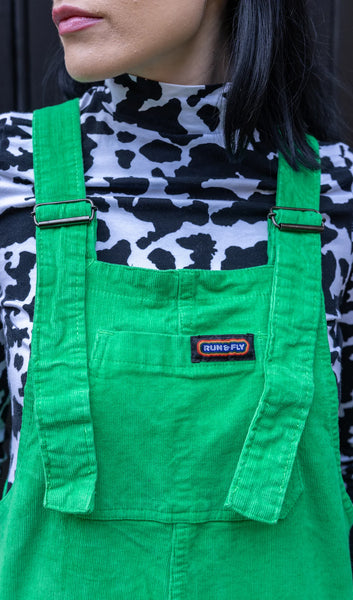 Pea Green Corduroy Dungarees