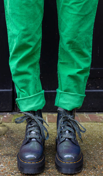 Pea Green Corduroy Dungarees