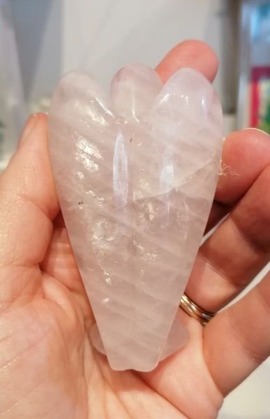 Large Rose Quartz Angel