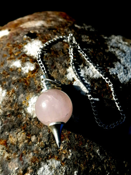 Rose Quartz Ball Pendulum