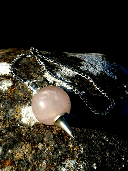 Rose Quartz Ball Pendulum