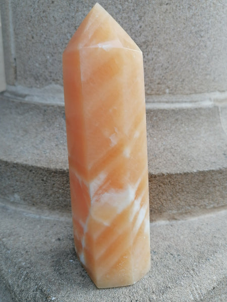 Orange Calcite Obelisk